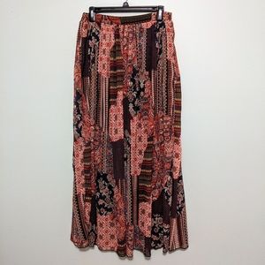 Skies are Blue Multi Color Maxi Skirt